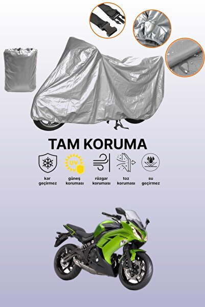 dokaca Gray Kawasaki Er-6 F Compatible Motorcycle Cover, Protective Cover, Mo...