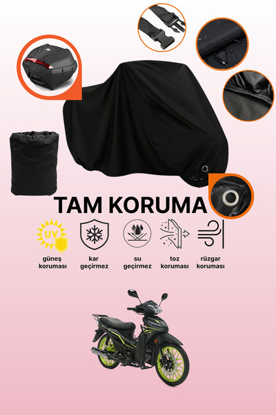 dokaca Black Lock and Tail Bag Compatible Rks Sniper 50 Pro X Compatible Moto...