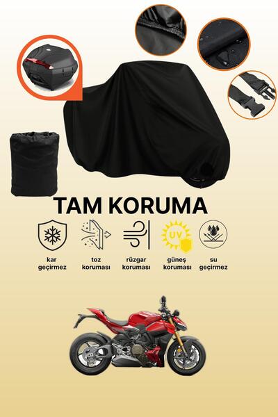 dokaca Black Rear Bag Compatible Ducati Streetfighter V4 S Compatible Motorcy...