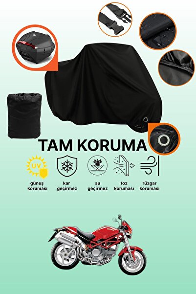 dokaca Black Lock and Tail Bag Compatible Ducati S2R 800 Compatible Motorcycl...