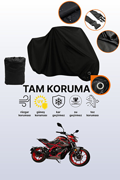 dokaca Black Lock Compatible Motolux Drift 200 Compatible Motorcycle Tarpauli...