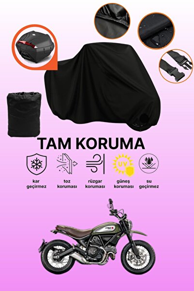 dokaca حقيبة خلفية سوداء متوافقة مع دراجة دوكاتي سكرامبلر أوربان إندورو، غطاء...