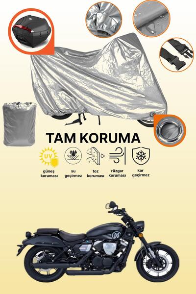 dokaca Gray Lock and Tail Bag Compatible Mondial 250 Nevada Compatible Motorc...