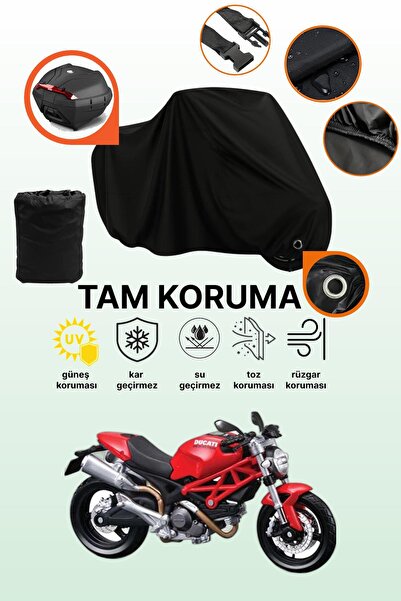 dokaca غطاء دراجة نارية متوافق مع دوكاتي مونستر 696، غطاء واقي أسود متوافق مع...