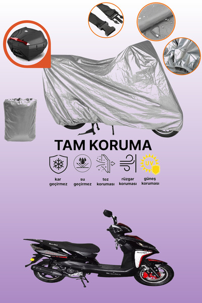 dokaca حقيبة خلفية رمادية متوافقة مع موتولوكس روسى RS 50، غطاء واقي للدراجة ا...