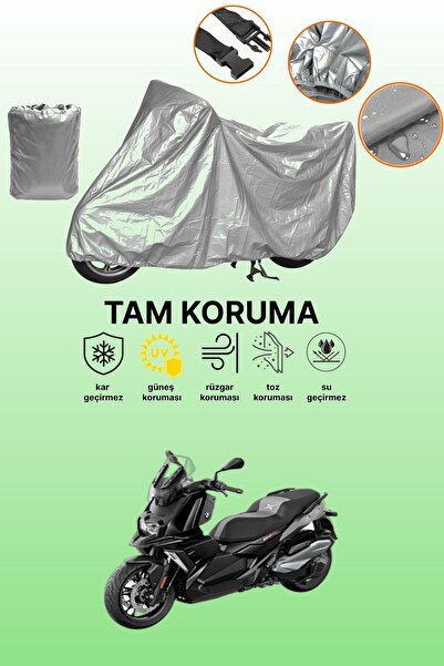 dokaca Gray Bmw C 400 X Compatible Motorcycle Tarpaulin, Protective Cover, Mo...