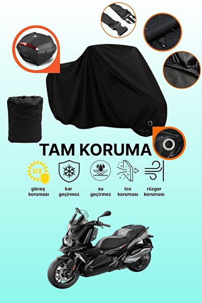 dokaca Black Lock and Tail Bag Compatible Bmw C 400 X Compatible Motorcycle T...