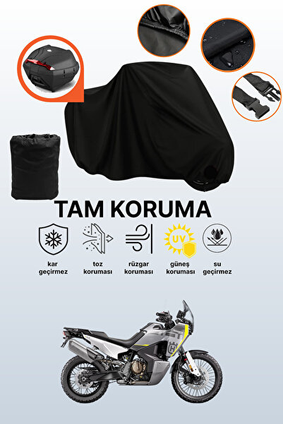 dokaca Black Rear Bag Compatible Husqvarna Norden 901 Compatible Motorcycle T...