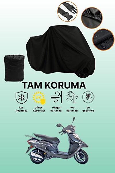 dokaca حقيبة خلفية سوداء وقماش متوافق مع دراجة نارية فالكون دولفين 100