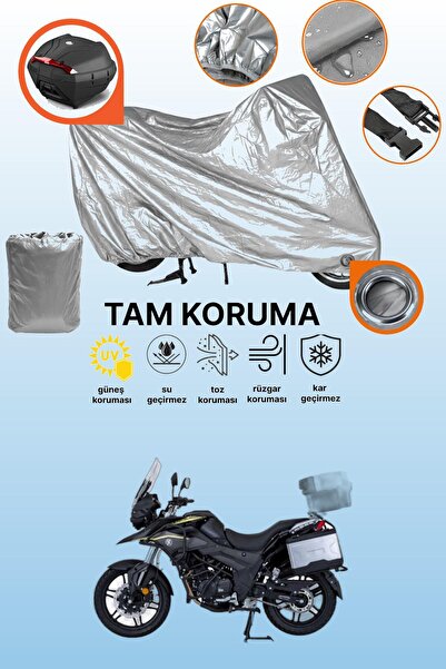 dokaca Gray Lock and Tail Bag Compatible Mondial Rx3-S Evo Compatible Motorcy...