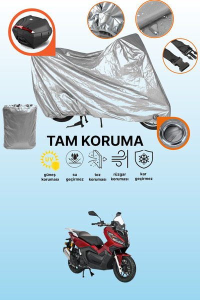 dokaca Gray Lock and Rear Bag Compatible Kanuni Seha 150 Compatible Motorcycl...