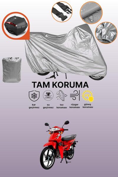 dokaca Gray Tail Bag Compatible Mondial 50 Sfc Compatible Motorcycle Cover, P...