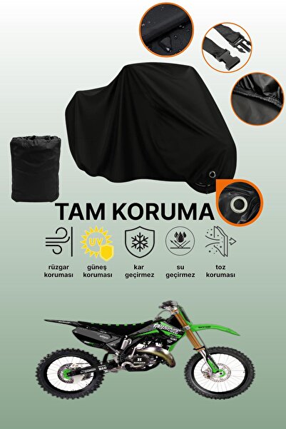dokaca Black Lock Compatible Kawasaki Kx 125 Compatible Motorcycle Tarpaulin,...