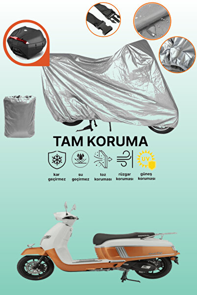 dokaca حقيبة خلفية رمادية متوافقة مع مونديال 125 رود بوي، غطاء واقي للدراجة ا...