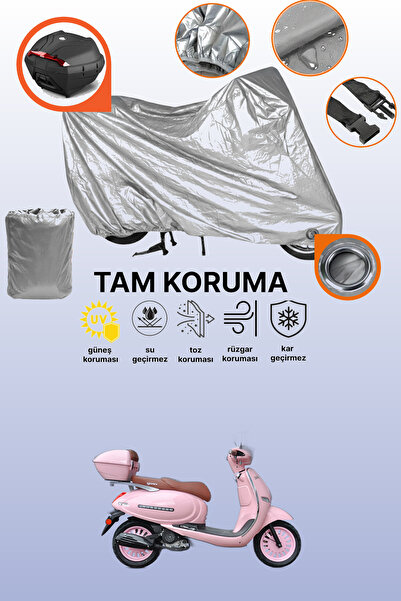 dokaca Gray Lock and Tail Bag Compatible Yuki Bellini 50 Compatible Motorcycl...