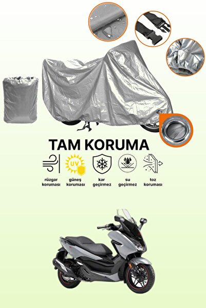 dokaca غطاء محرك متوافق مع هوندا فورزا 750 متوافق مع غطاء المحرك باللون الرمادي