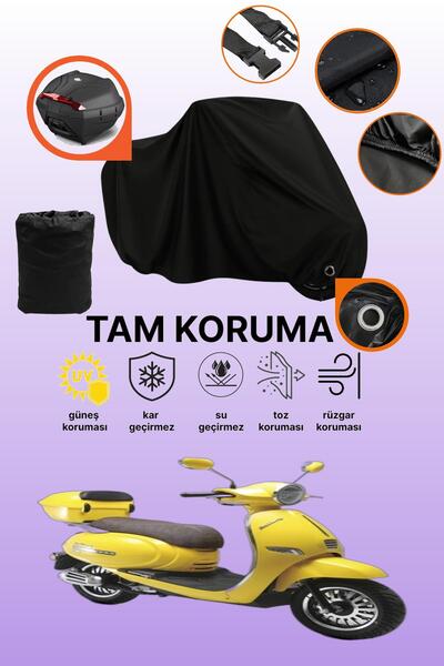 dokaca غطاء دراجة نارية متوافق مع Kuba Brilliant 50، غطاء واقي أسود متوافق مع...