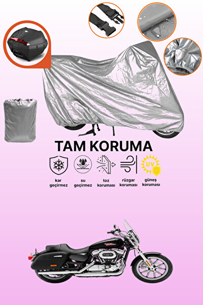 dokaca حقيبة خلفية رمادية متوافقة مع هارلي ديفيدسون سوبر لو 1200T، غطاء واقي ...