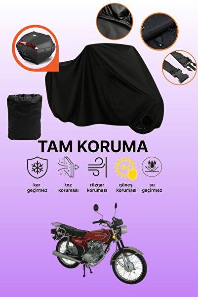 dokaca Black Rear Bag Compatible Mondial 125 Uag Compatible Motorcycle Tarpau...