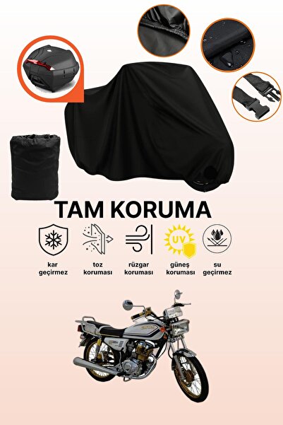 dokaca Black Rear Bag Compatible Kuba Cheetah 150R Gold Compatible Motorcycle...