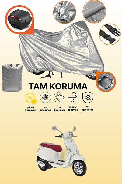 dokaca غطاء حماية رمادي اللون متوافق مع دراجة فيسبا بريمافيرا 50 تورينج، غطاء...