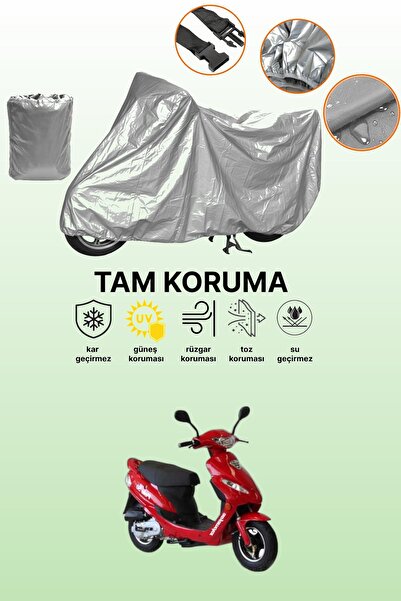 dokaca غطاء دراجة نارية رمادي اللون متوافق مع ماركة آسيا بولو 100، غطاء واقي،...