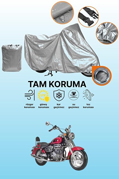 dokaca Gray Lock Compatible Kanuni Caracal 200 Compatible Motorcycle Cover, P...