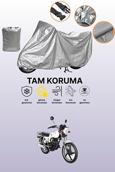 dokaca غطاء دراجة نارية رمادي اللون متوافق مع يوكي YK 125-7D أبولو، غطاء واقي، غطاء للمحرك