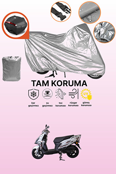 dokaca حقيبة خلفية رمادية متوافقة مع فالكون موكو 50، غطاء واقي للدراجة النارية