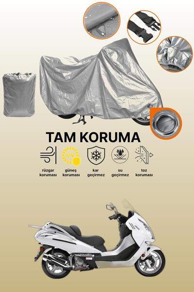 dokaca Gray Lock Compatible Mondial 250 Jet Max Compatible Motorcycle Cover, ...