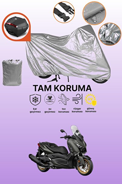 dokaca Gray Rear Bag Compatible Yamaha X-Max 400 Tech Max Compatible Motorcyc...