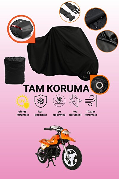 dokaca Black Lock and Tail Bag Compatible Kanuni Mini 50 Compatible Motorcycl...