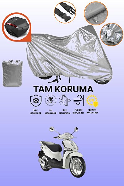 dokaca حقيبة خلفية رمادية متوافقة مع بياجيو ليبرتي 150، غطاء واقي للدراجة الن...