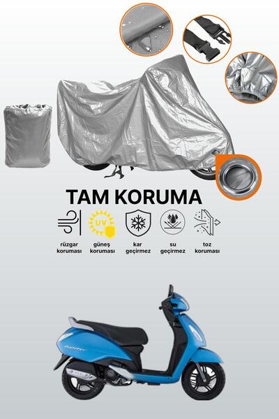 dokaca Gri Kilit Uyumlu TVS Jupiter 125 Uyumlu Motor Brandası, Koruyucu Örtü
