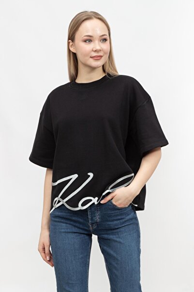 Karl Lagerfeld Sslv Kadın Bisiklet Yaka Sweatshirt