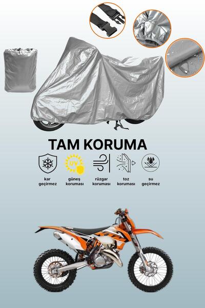 dokaca غطاء دراجة نارية رمادي متوافق مع KTM 125 EXC، غطاء واقي، غطاء للمحرك