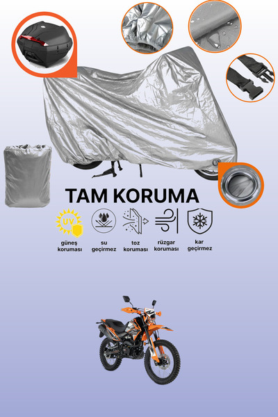 dokaca Gray Lock and Tail Bag Compatible Rks Nr200 Compatible Motorcycle Tarp...