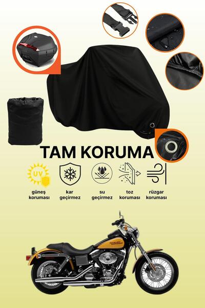 dokaca حقيبة خلفية سوداء متوافقة مع دراجة هارلي ديفيدسون داينا لو رايدر FXDLI...