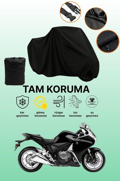 dokaca Black Honda Vfr 1200 F Compatible Engine Cover, Protective Cover, Moto...