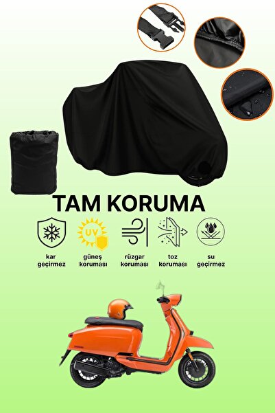 dokaca غطاء محرك متوافق مع لامبريتا V200 أسود، غطاء واقي، غطاء دراجة نارية