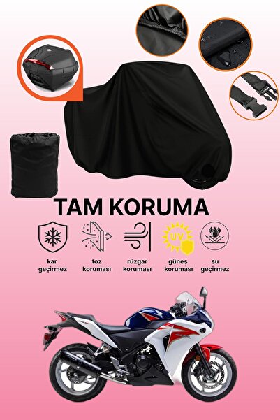 dokaca Black Rear Bag Compatible Honda Cbr 250 R Compatible Motorcycle Tarpau...