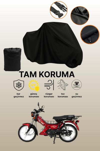 dokaca Black Mondial 100 Hyena X Compatible Motorcycle Cover, Protective Cove...