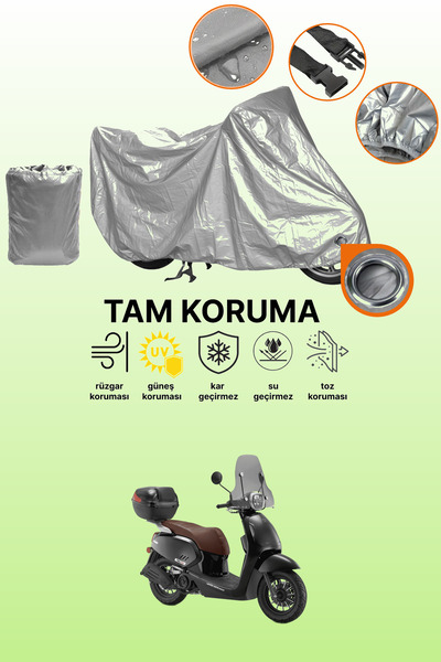 dokaca Gray Lock Compatible Rks Vps 125 Compatible Motorcycle Cover, Protecti...