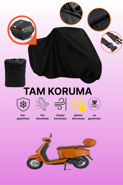 dokaca Mondial Virago 50 Compatible Motorcycle Tarpaulin Compatible with Blac...