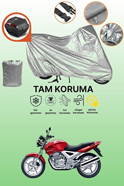 dokaca حقيبة خلفية رمادية متوافقة مع دراجة هوندا CBX 250 تويستر، غطاء واقي للدراجة النارية