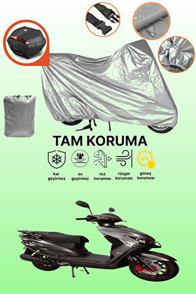 dokaca حقيبة خلفية رمادية متوافقة مع موتولوكس نيرفانا 50، غطاء واقي للدراجة النارية