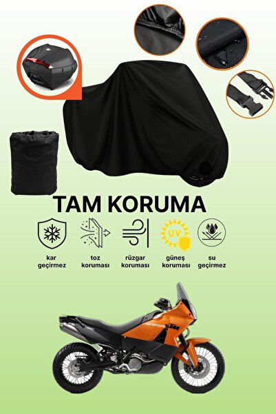 dokaca حقيبة خلفية سوداء متوافقة مع KTM 990 Adventure، غطاء دراجة نارية متواف...
