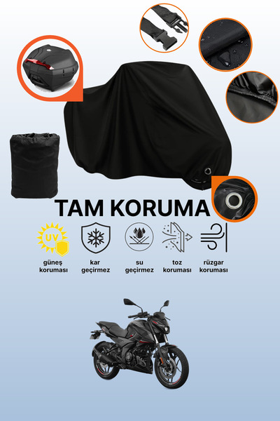 dokaca Black Lock and Tail Bag Compatible Bajaj Pulsar N 250 Compatible Motor...