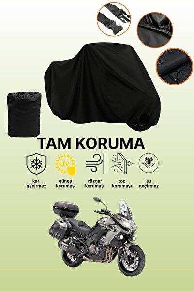 dokaca Black Kawasaki Klz 1000 Versys Compatible Motorcycle Cover, Protective...