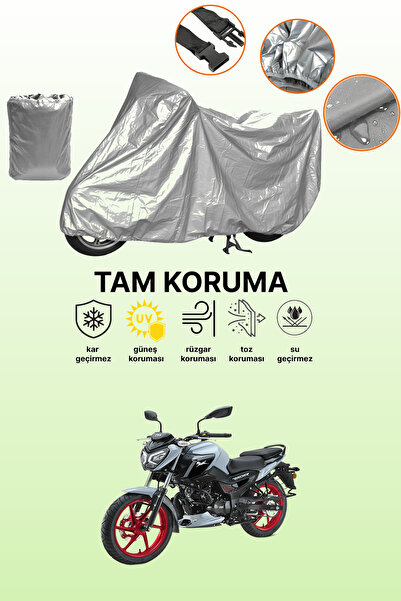 dokaca Gri TVS Raider 125 Uyumlu Motosiklet Brandası, Koruyucu Örtü, Motor Br...